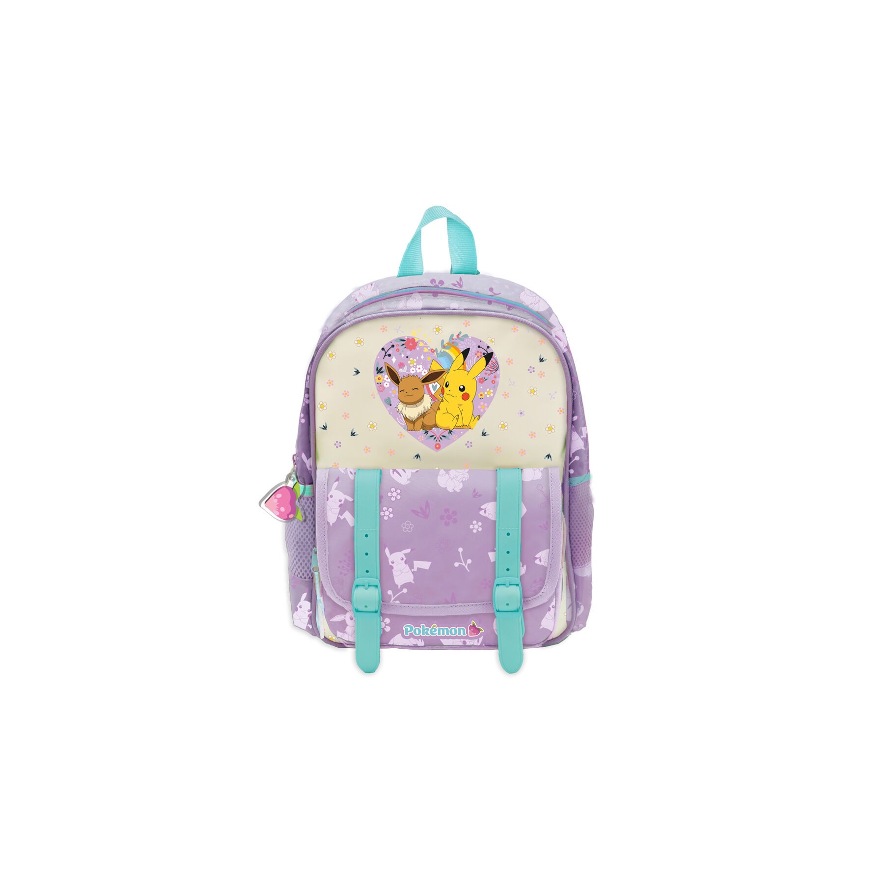 Mochila Flowers Pokemon 30cm adaptable