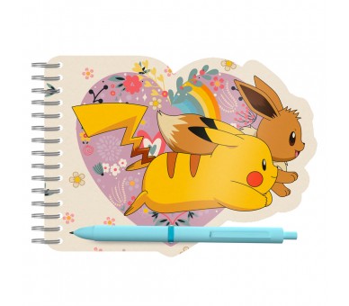 Set libreta + boligrafo Flowers Pokemon