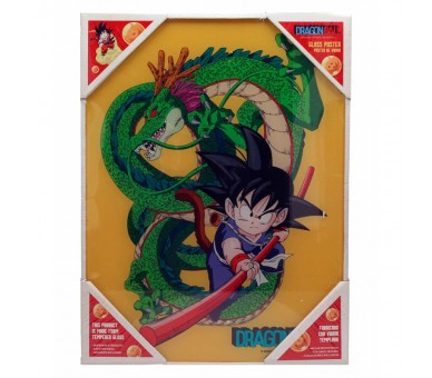 Poster cristal Goku con Shenron Dragon Ball
