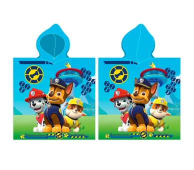 Poncho toalla Patrulla Canina Paw Patrol microfibra