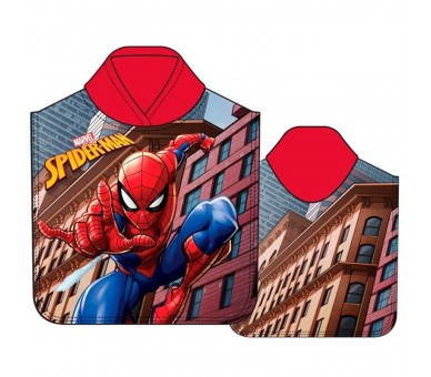 Poncho toalla Spiderman Marvel microfibra