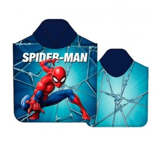 Poncho toalla Spiderman Marvel microfibra