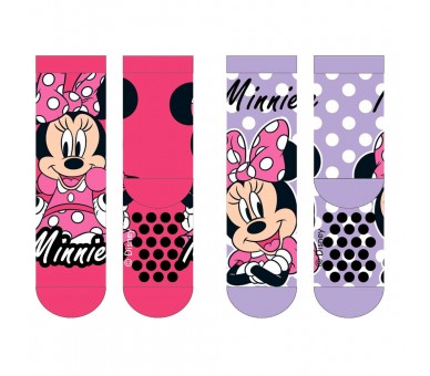 Set 2 calcetines antideslizantes Minnie Disney infantil surtido