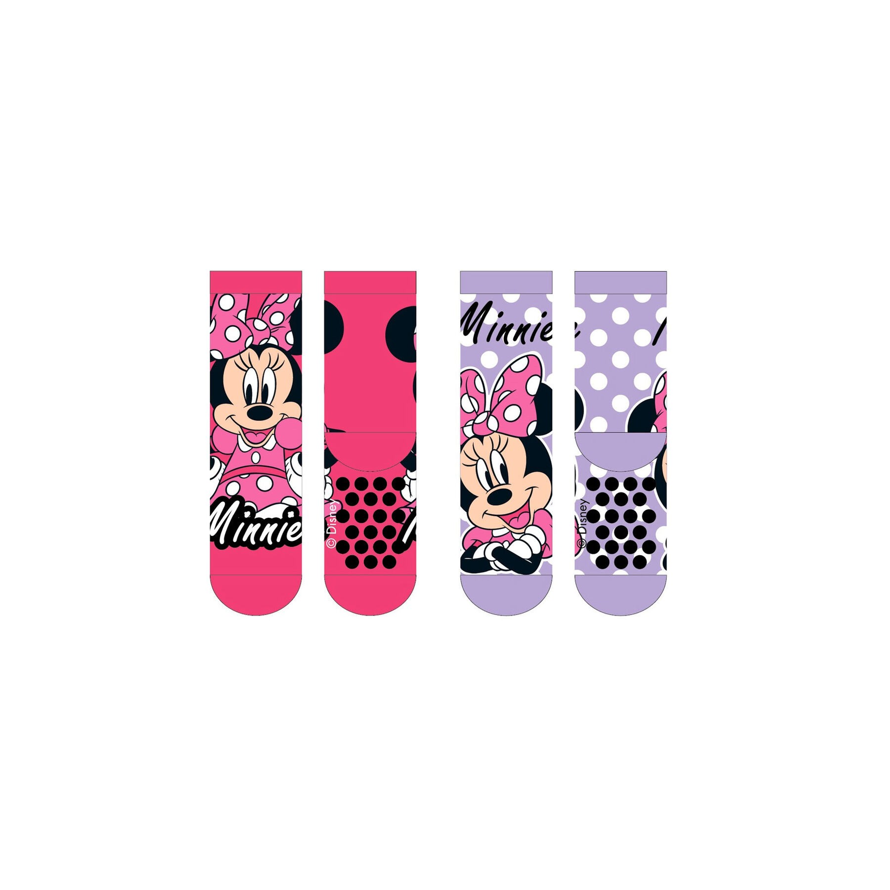 Set 2 calcetines antideslizantes Minnie Disney infantil surtido