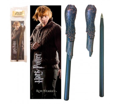 Varita boligrafo y marcapaginas Ron Weasley Harry Potter