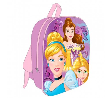 Mochila 3D Princesas Disney 30cm