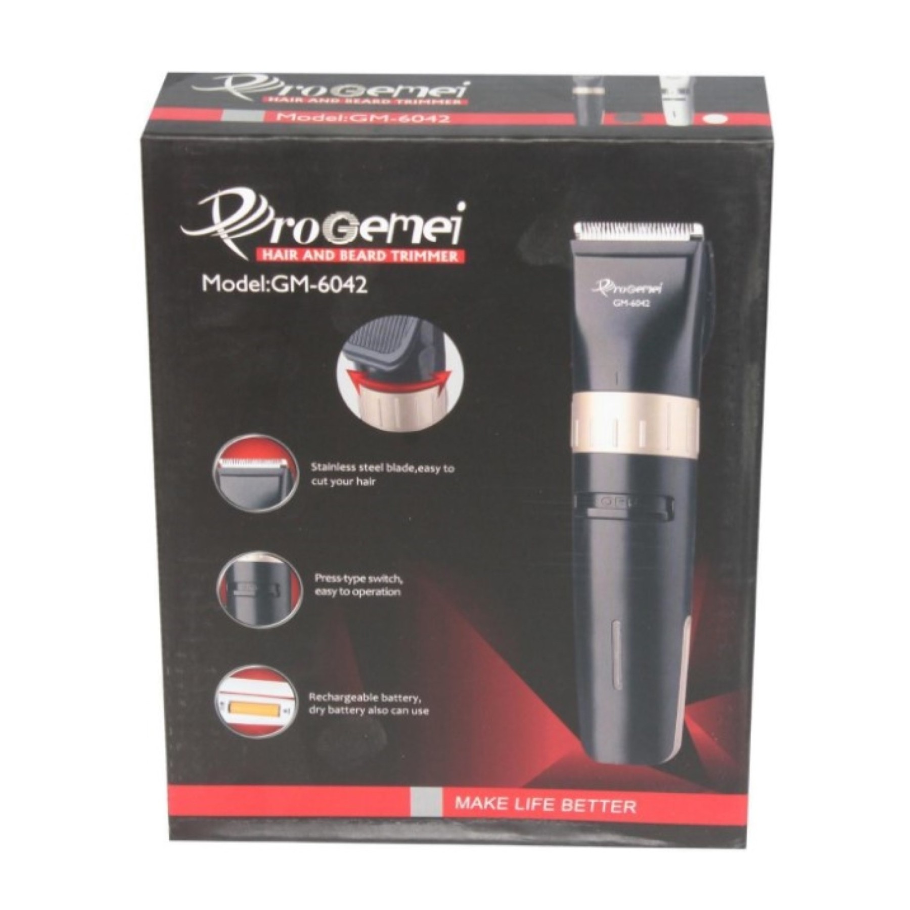 Cortapelos Recargable Maquina Corta Pelos Inalambrica Para Pelos Cuerpo Y Barba