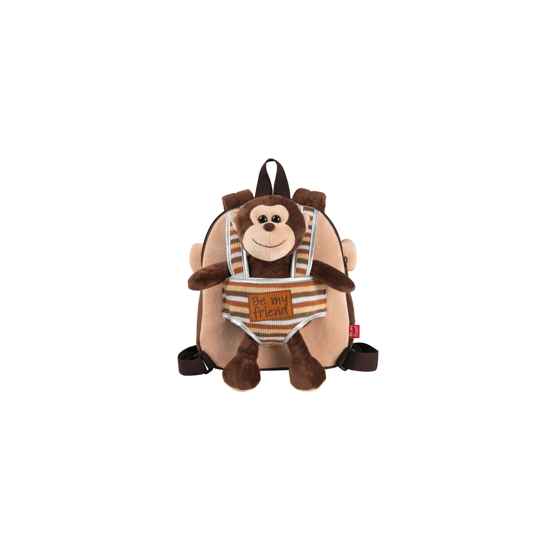 Mochila reversible + peluche Mono Max 25cm