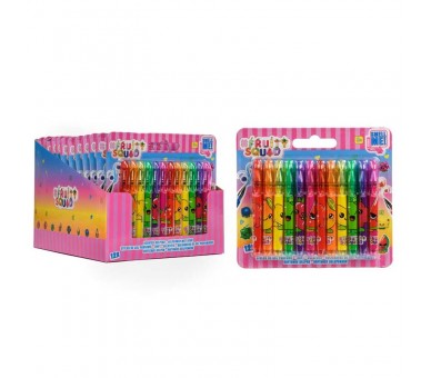 Blister mini boligrafos gel perfumados frutas