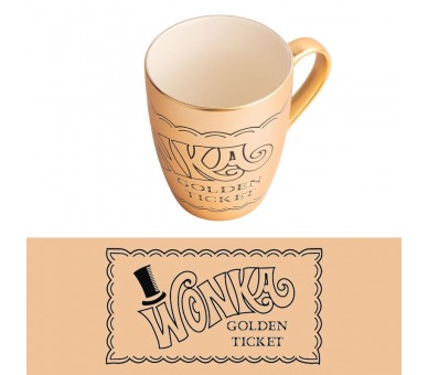 Taza Golden Ticket Willy Wonka 350ml