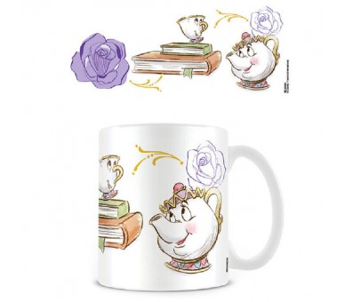Taza Chip y Mrs Potts La Bella y La Bestia Disney 315ml