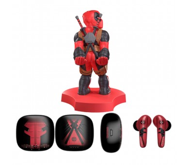 Mini Cable Guy + auriculares inalambricos Deadpool Marvel