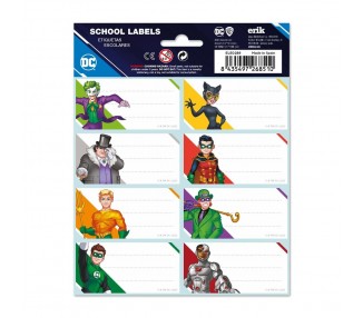 Etiquetas adhesivas La Liga de la Justicia DC Comics surtido