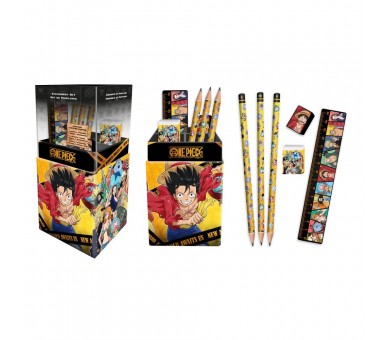 Portalapices con papeleria One Piece