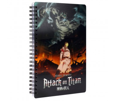 Cuaderno 3D Titan Attack on Titans