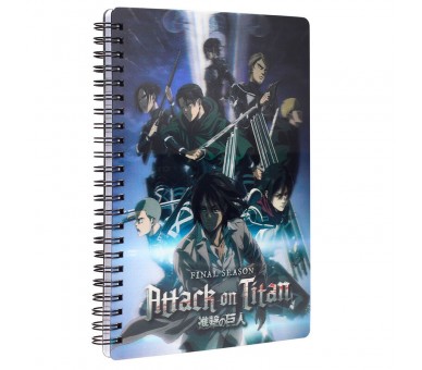 Cuaderno 3D Group Attack on Titans