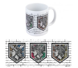 Taza Emblemas Muros Attack On Titan 350ml