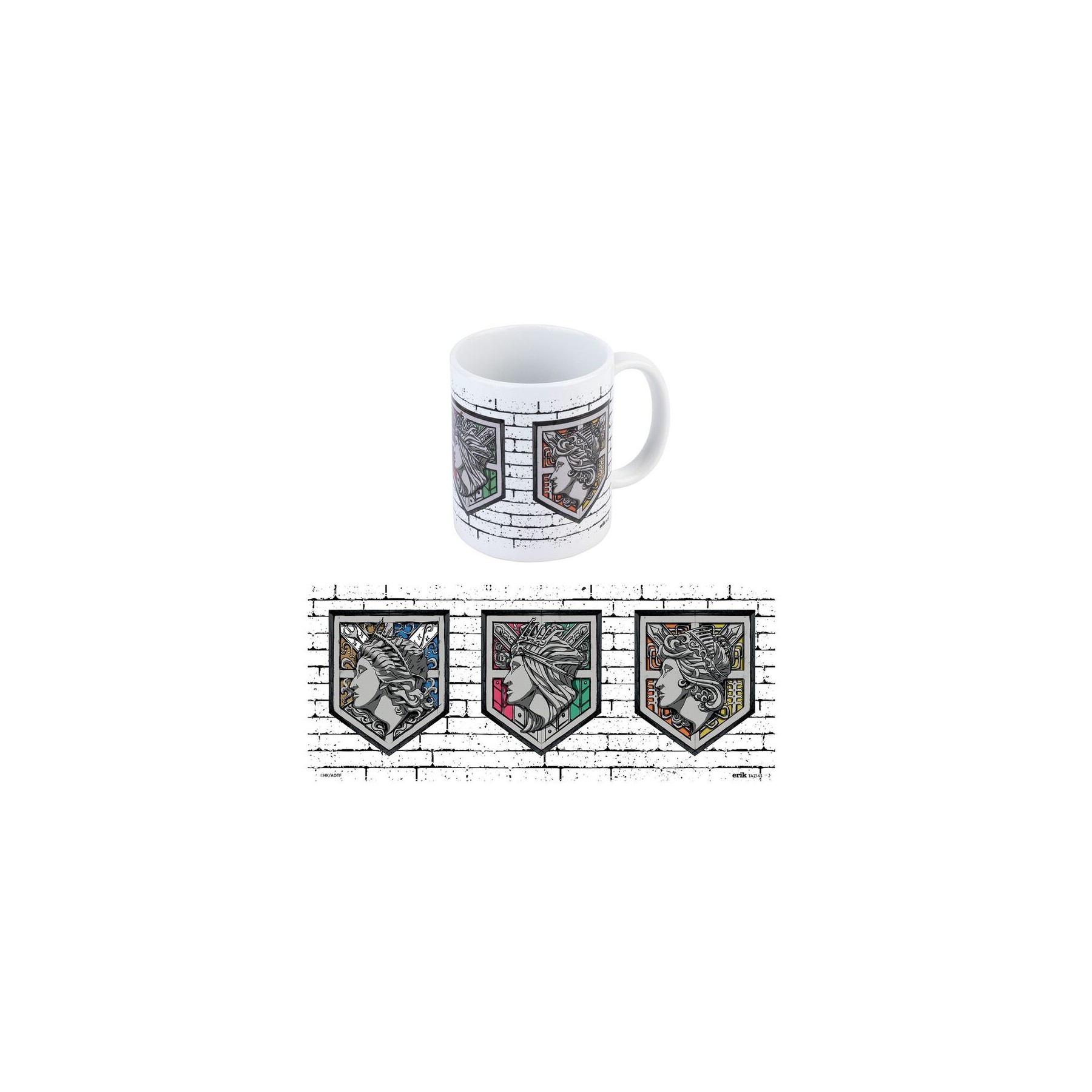 Taza Emblemas Muros Attack On Titan 350ml