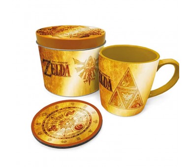 Set Taza y Posavasos Golden Triforce The Legend of Zelda