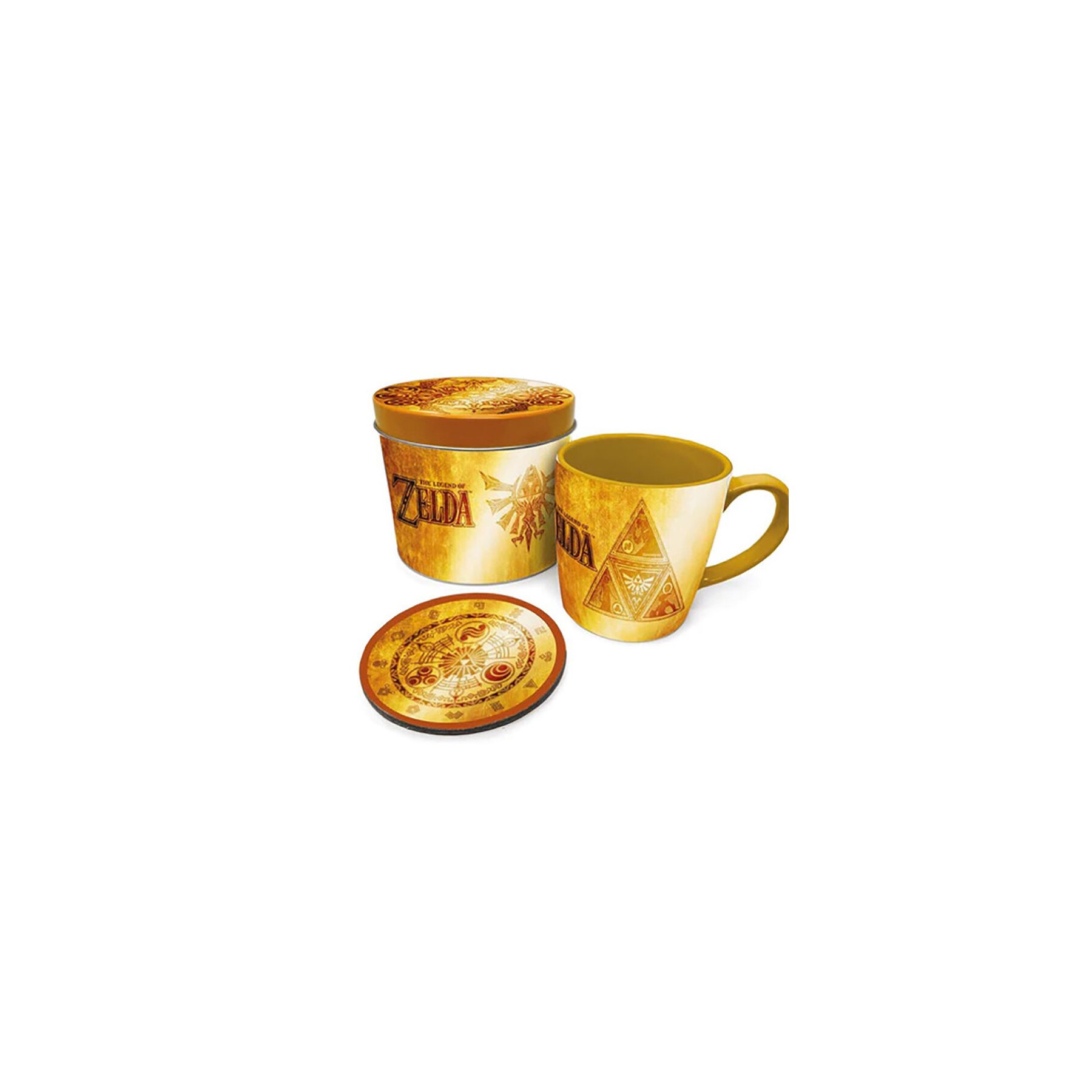 Set Taza y Posavasos Golden Triforce The Legend of Zelda