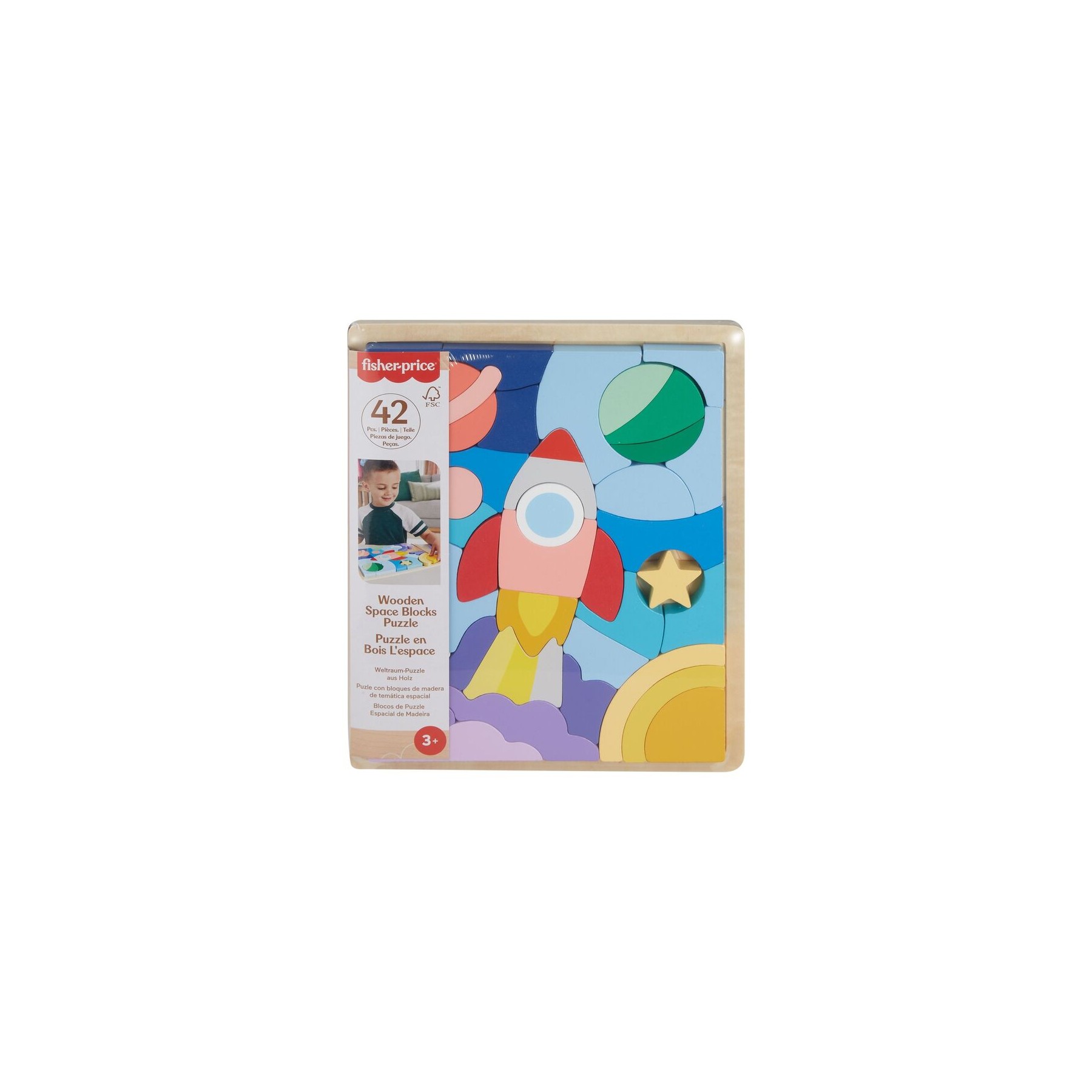 Puzzle Espacio madera 42pzs