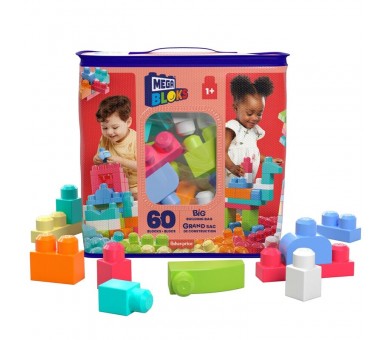 Bolsa Mega Bloks rosa 60pzs