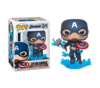 Figura POP Marvel Avengers Endgame Captain America with Broken Shield & Mjolnir