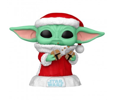 Figura POP Star Wars Grogu with Christmas Cookie