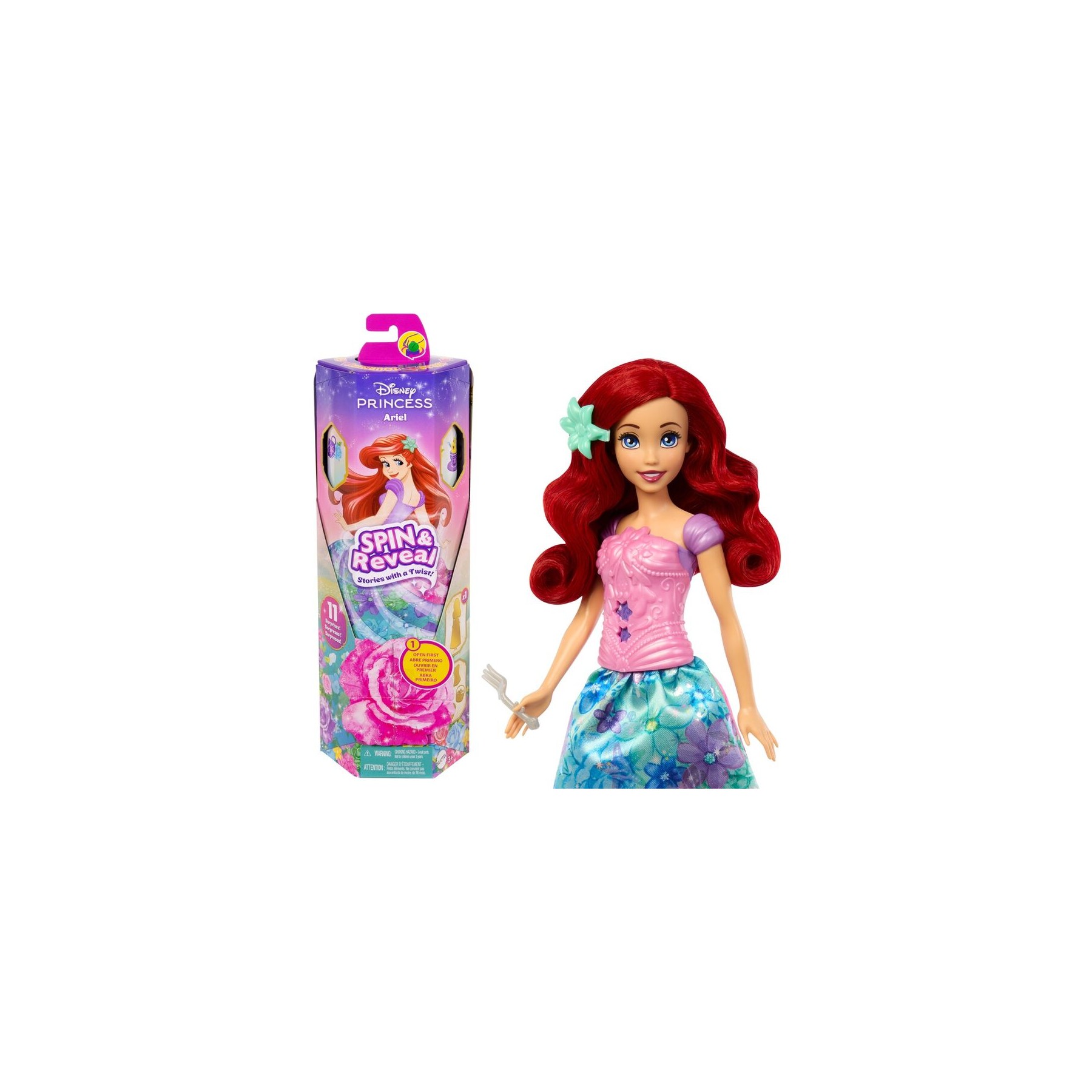 Muñeca Ariel Spin Reveal La Sirenita Disney