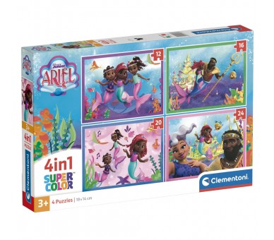 Puzzle Ariel Disney 12+16+20+24pzs