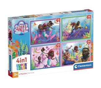 Puzzle Ariel Disney 12+16+20+24pzs