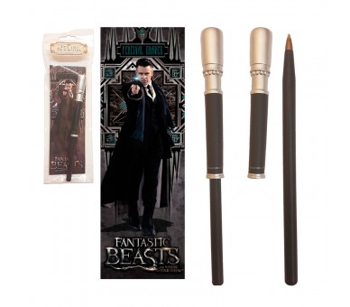 Varita boligrafo y marcapaginas Percival Graves Animales Fantasticos