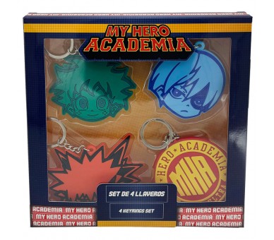 Blister 4 llaveros My Hero Academia