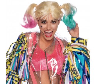 Peluca Harley Quinn Birds of Pray DC Comics adulto