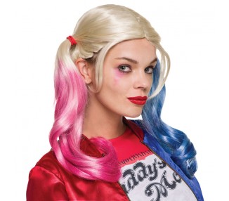 Peluca Harley Quinn DC Comics adulto
