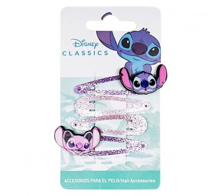 Blister 4 horquillas Stitch Disney