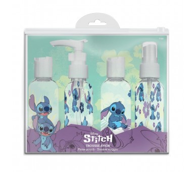 Neceser Viaje 4 frascos rellenables Stitch Disney