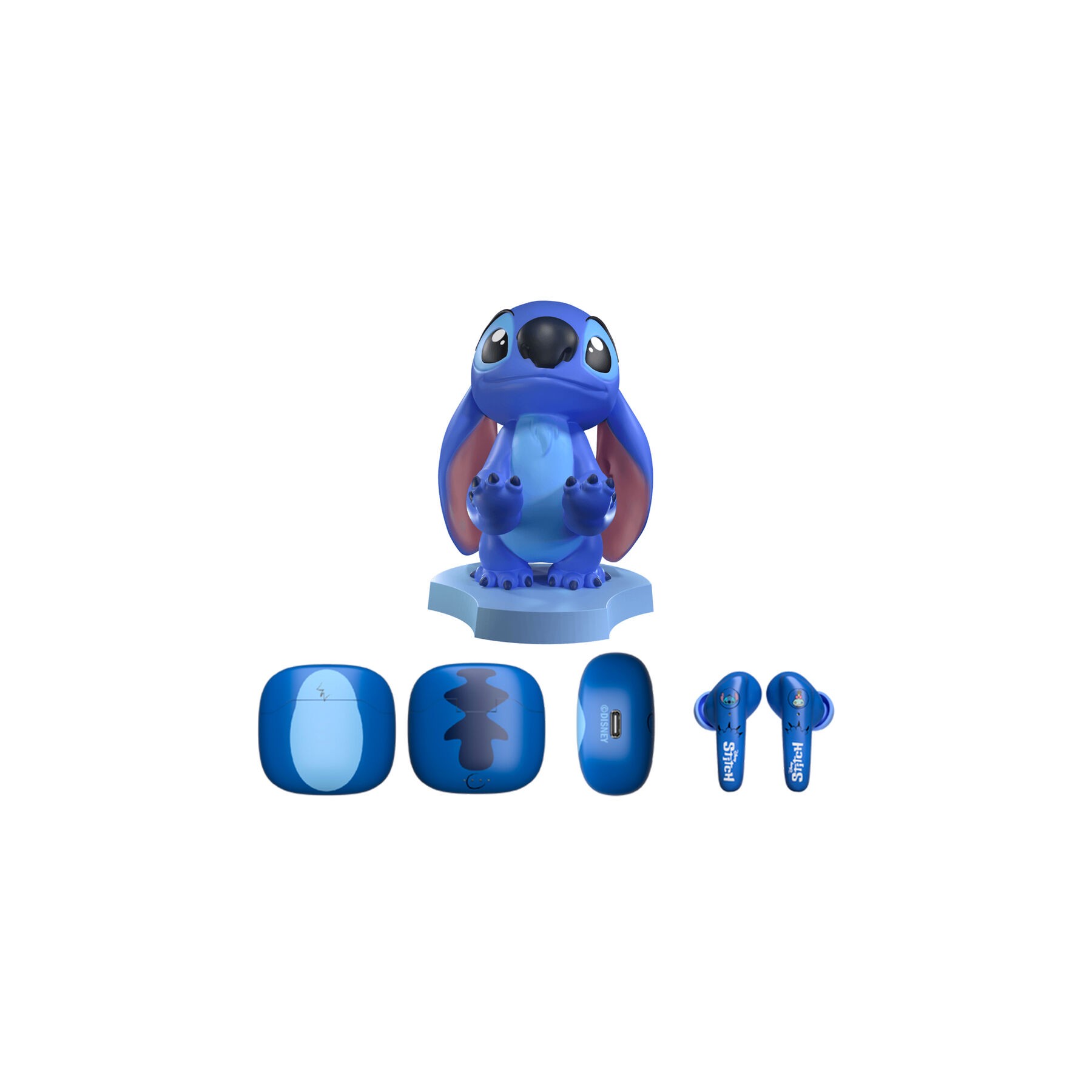 Mini Cable Guy + auriculares inalambricos Stitch Disney