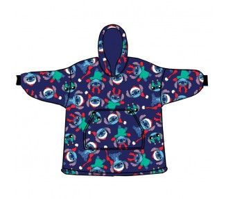 Bata sudadera oversize Stitch Disney coral adulto