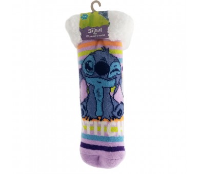 Calcetines antideslizantes sherpa Stitch Disney adulto