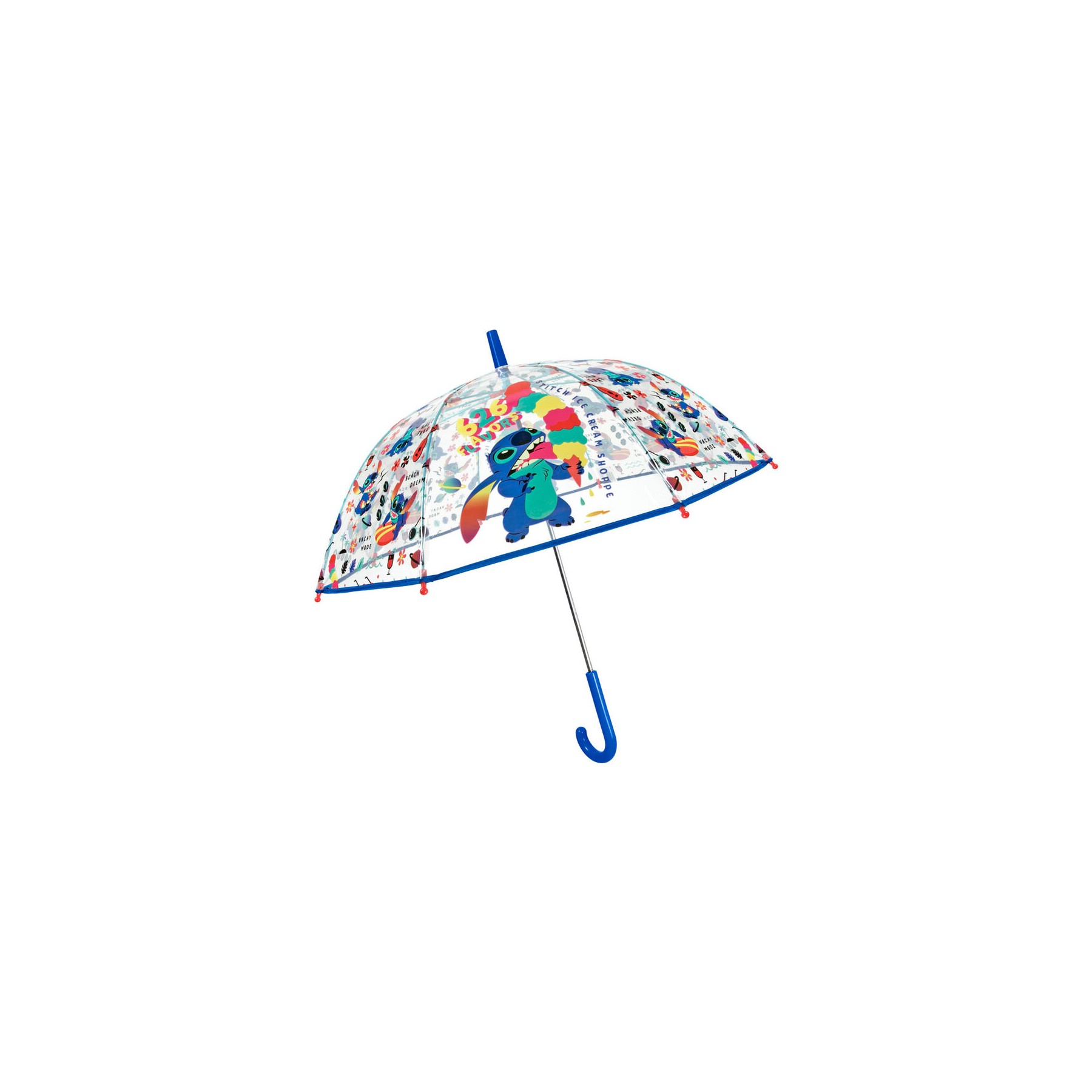 Paraguas manual transparente Stitch Disney 45cm