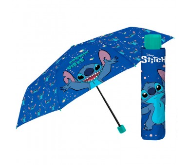 Paraguas plegable manual Stitch Disney 50cm