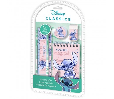 Set papeleria Stitch Disney 5pzs