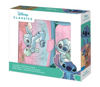 Sandwichera + cantimplora aluminio Stitch Disney 500ml