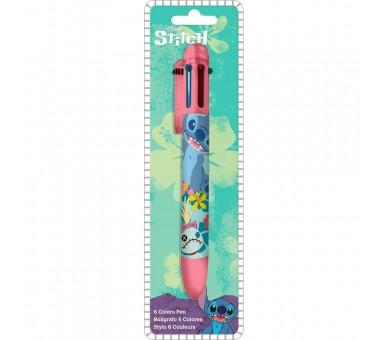 Boligrafo 6 colores Stitch Disney
