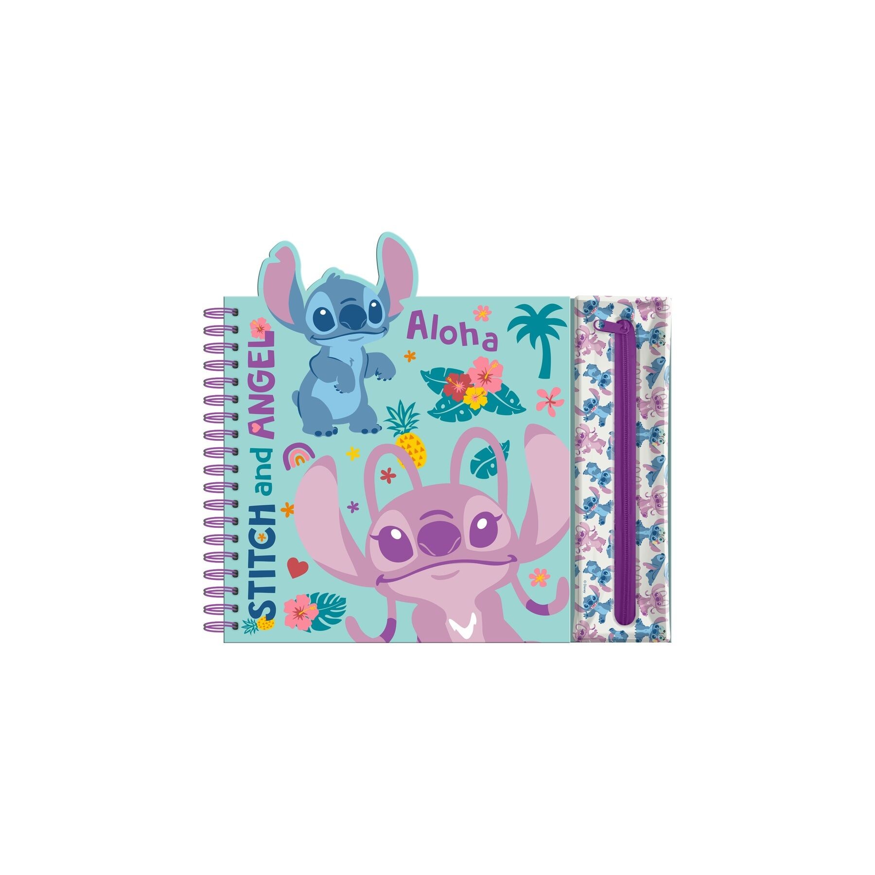Cuaderno actividades con estuche removible Stitch Disney