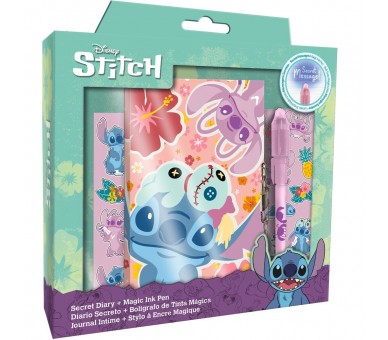 Diario + Boligrafo magico Stitch Disney