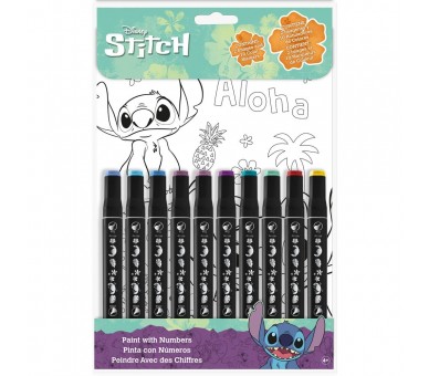 Pinta con Numeros Stitch Disney