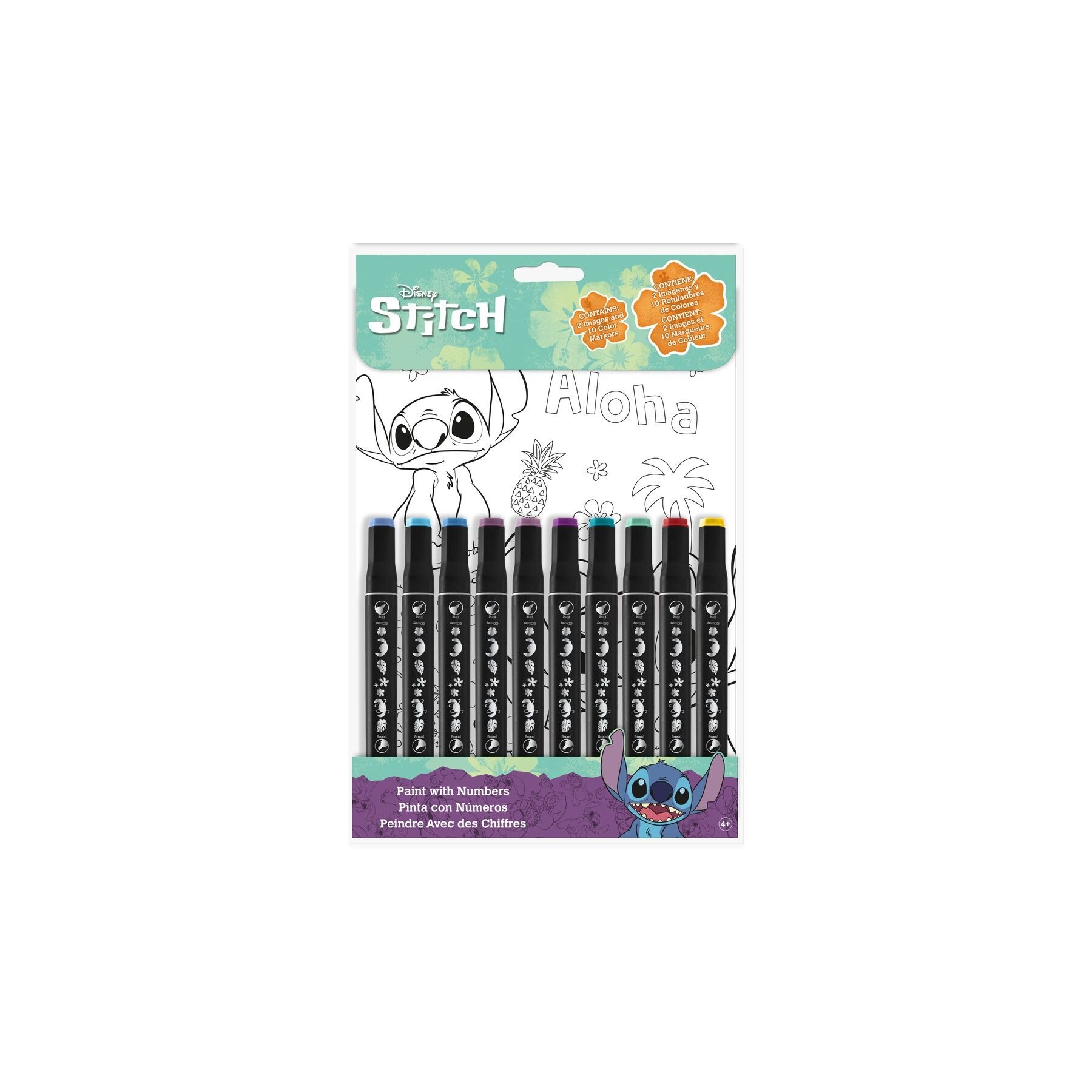 Pinta con Numeros Stitch Disney