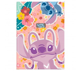 Cuaderno con reloj led Stitch Disney